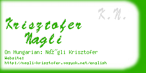 krisztofer nagli business card